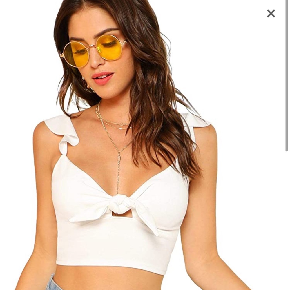 SHEIN Ruffle Crop Top